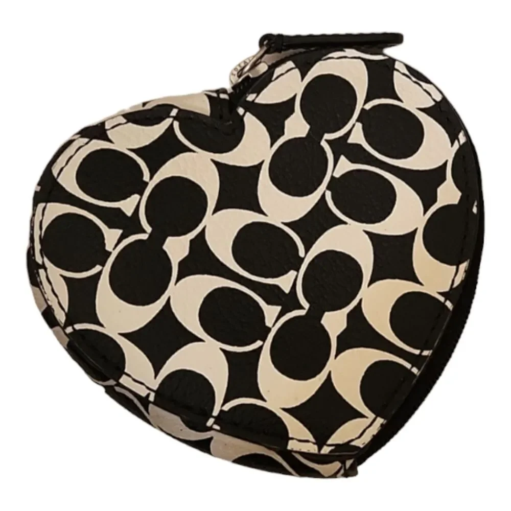 Coach F43893 3 Piece Set Signature Swing Pack Crossbody + Wristlet Black White - Picture 3 of 15